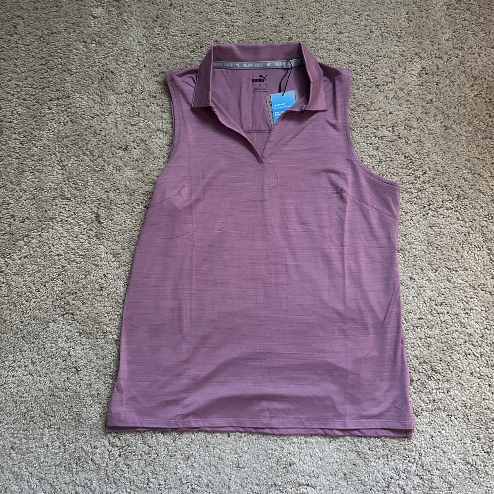 PUMA Women's Cloudspun Coast Sleeveless Polo NWT Sz Large (243)
